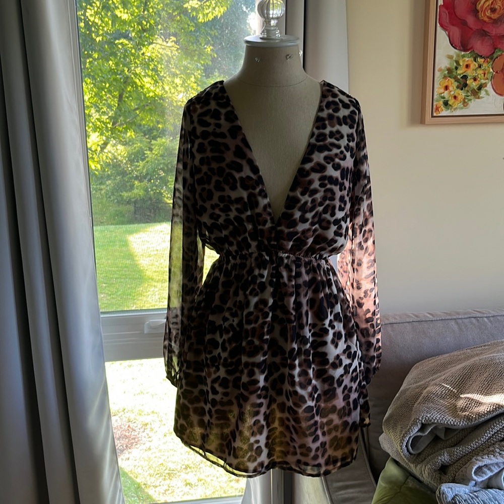 Animal Print Mini Dress